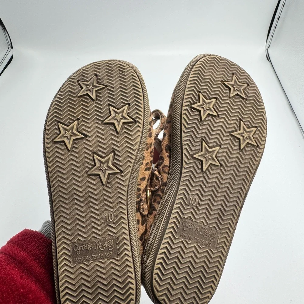 Cynthia Rowley Toddler Girl Size 10 Brown Leopard Kids Dress Shoes Flats